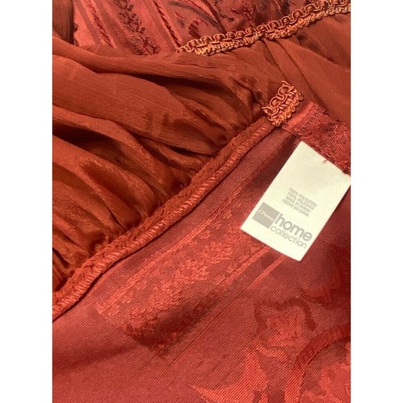 3 JCPenney Home Luxury Valances Curtains Set Red Embroidered Window Discontinued - Picture 5 of 7